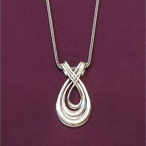 3 Pcs PENDANT SET WITH 28 INCH STAINLESS STEEL CHAIN STAMPED GM Gift Boxed#2